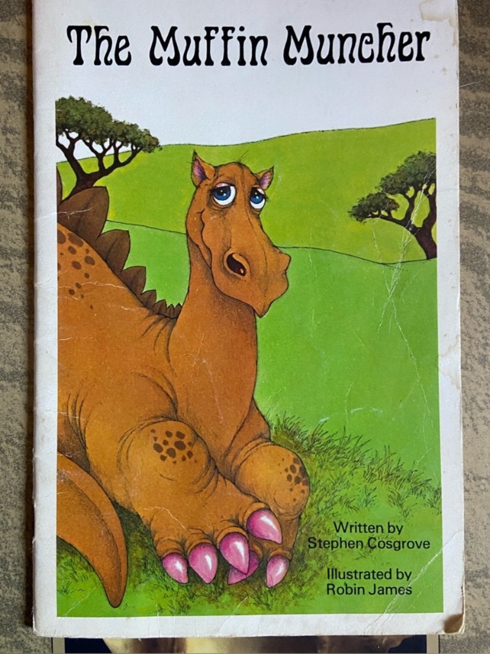 Vintage Serendipity Muffin Muncher illustrated Children's Book Dragon tree green